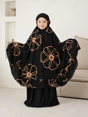 Mukena Anak - Mukena Rayon Premium Marwah Jumbo Adem Nyaman Motif Bunga