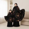 Black Mukena Marwah Couple Anak dan Ibu