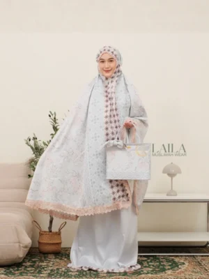 Mukena Dewasa Jumbo Premium Signature Silk Laila Tsamirah Series Atasan Bawahan